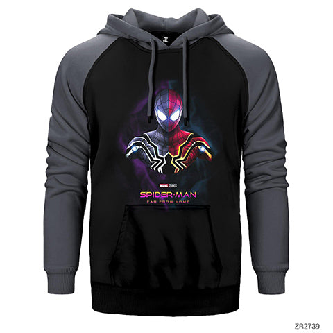 Spiderman Far From Home Çift Renk Reglan Kol Sweatshirt / Hoodie