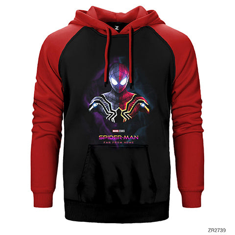 Spiderman Far From Home Çift Renk Reglan Kol Sweatshirt / Hoodie