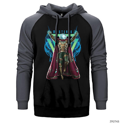 Spiderman Mysterio Çift Renk Reglan Kol Sweatshirt / Hoodie