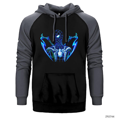 Spiderman New Çift Renk Reglan Kol Sweatshirt / Hoodie