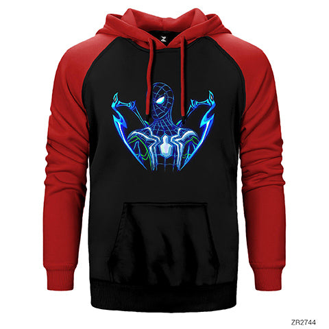 Spiderman New Çift Renk Reglan Kol Sweatshirt / Hoodie
