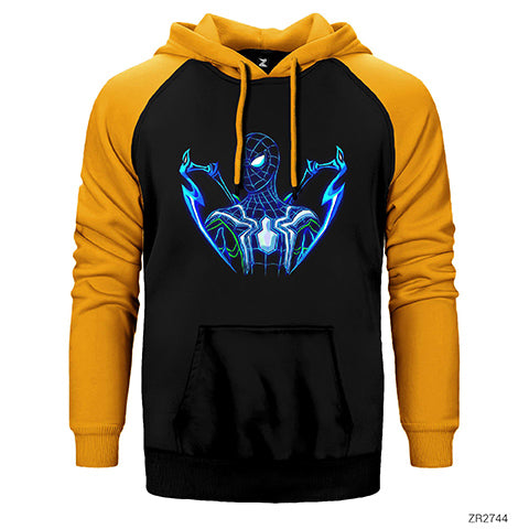 Spiderman New Çift Renk Reglan Kol Sweatshirt / Hoodie