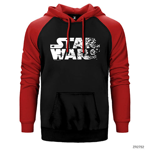 Star Wars Logo 2 Çift Renk Reglan Kol Sweatshirt / Hoodie