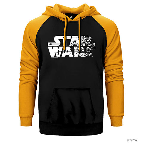 Star Wars Logo 2 Çift Renk Reglan Kol Sweatshirt / Hoodie