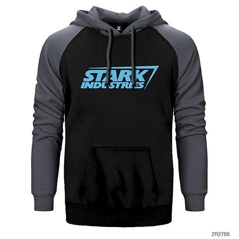 Stark Industries Çift Renk Reglan Kol Sweatshirt / Hoodie