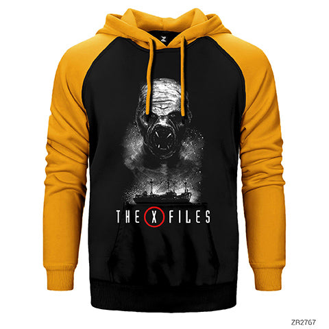 The X Files Çift Renk Reglan Kol Sweatshirt / Hoodie