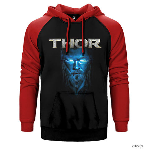 Thor Blue And Gray Çift Renk Reglan Kol Sweatshirt / Hoodie