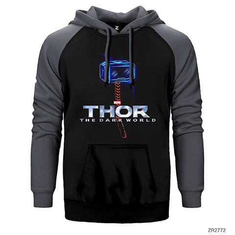 Thor Mjolnir 2 Çift Renk Reglan Kol Sweatshirt / Hoodie