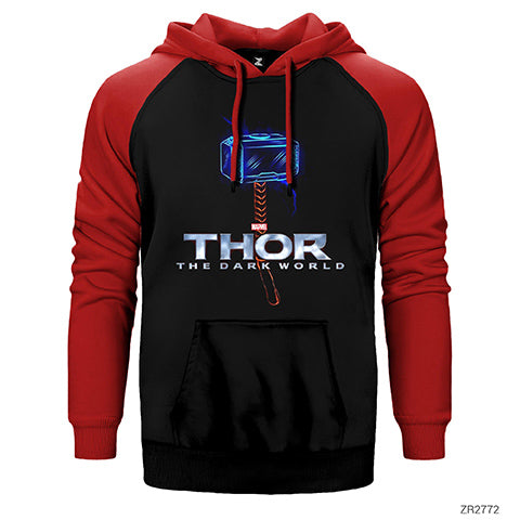 Thor Mjolnir 2 Çift Renk Reglan Kol Sweatshirt / Hoodie