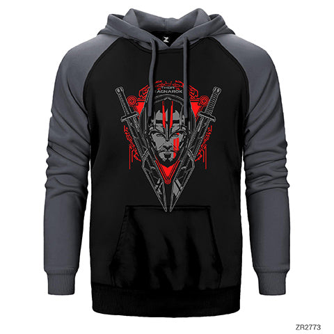 Thor Ragnarok Çift Renk Reglan Kol Sweatshirt / Hoodie