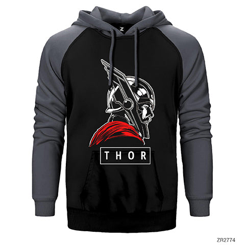 Thor Ragnarok 2 Çift Renk Reglan Kol Sweatshirt / Hoodie