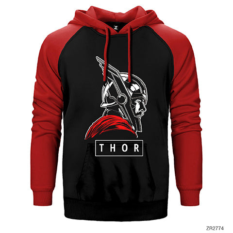 Thor Ragnarok 2 Çift Renk Reglan Kol Sweatshirt / Hoodie