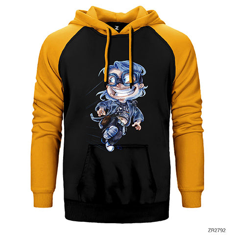 X-men Quick Sliver Cartoon Çift Renk Reglan Kol Sweatshirt / Hoodie