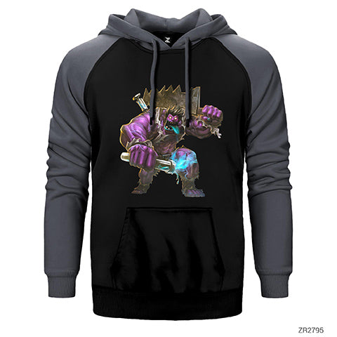 League of Legends Dr Mundo Çift Renk Reglan Kol Sweatshirt / Hoodie