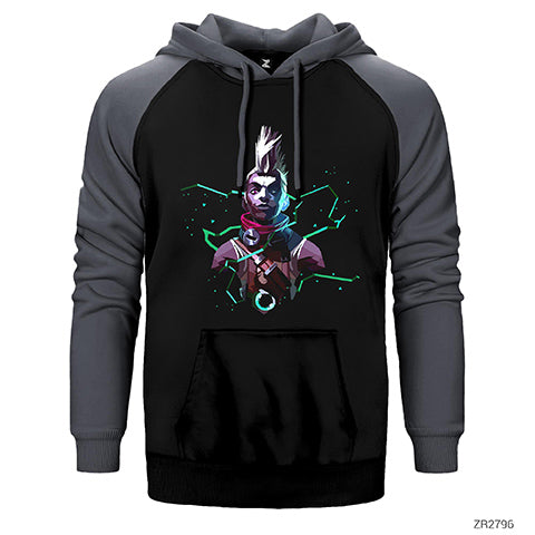 League of Legends Ekko Çift Renk Reglan Kol Sweatshirt / Hoodie