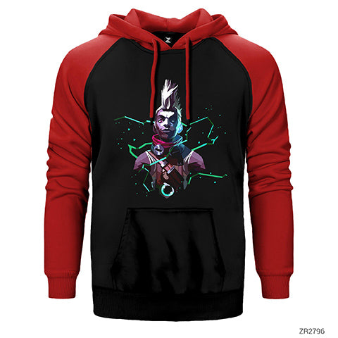 League of Legends Ekko Çift Renk Reglan Kol Sweatshirt / Hoodie