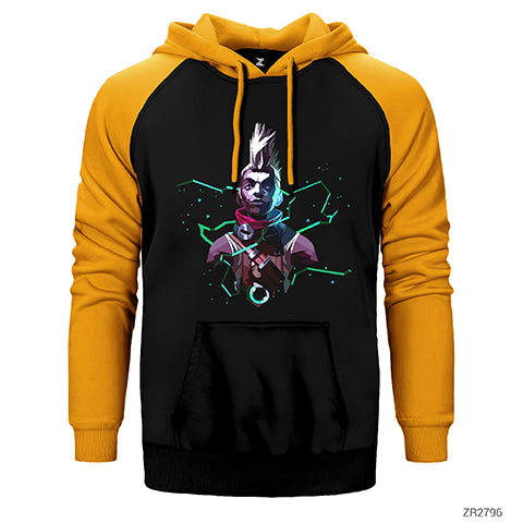League of Legends Ekko Çift Renk Reglan Kol Sweatshirt / Hoodie