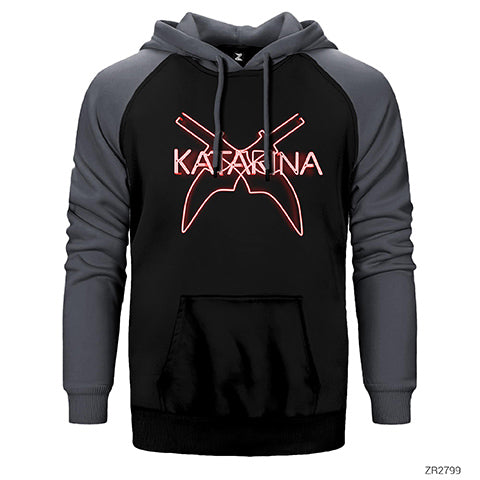 League of Legends Katarina Knifes Çift Renk Reglan Kol Sweatshirt / Hoodie