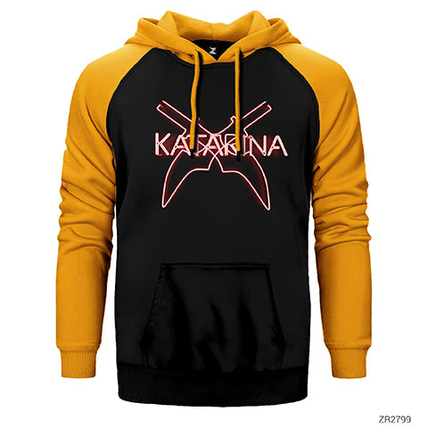 League of Legends Katarina Knifes Çift Renk Reglan Kol Sweatshirt / Hoodie