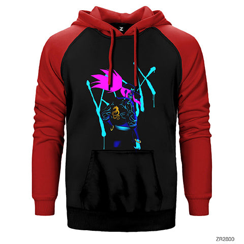 League of Legends Kda Çift Renk Reglan Kol Sweatshirt / Hoodie