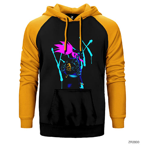 League of Legends Kda Çift Renk Reglan Kol Sweatshirt / Hoodie