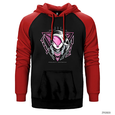 League of Legends Project Katarina Çift Renk Reglan Kol Sweatshirt / Hoodie