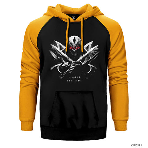 League of Legends Zed in Dark Çift Renk Reglan Kol Sweatshirt / Hoodie