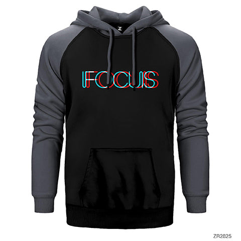 Focus Çift Renk Reglan Kol Sweatshirt / Hoodie