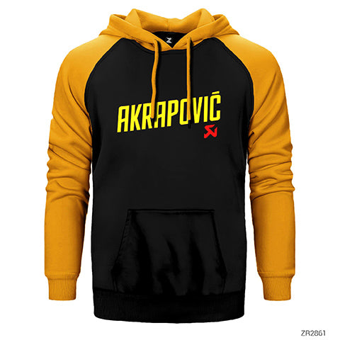 Akrapovic Logo Çift Renk Reglan Kol Sweatshirt / Hoodie