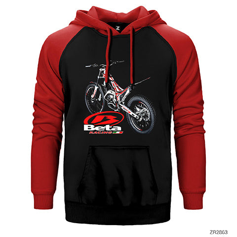 Beta Racing Çift Renk Reglan Kol Sweatshirt / Hoodie