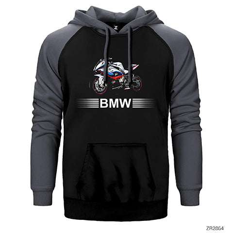 BMW M4 MotoGP Çift Renk Reglan Kol Sweatshirt / Hoodie
