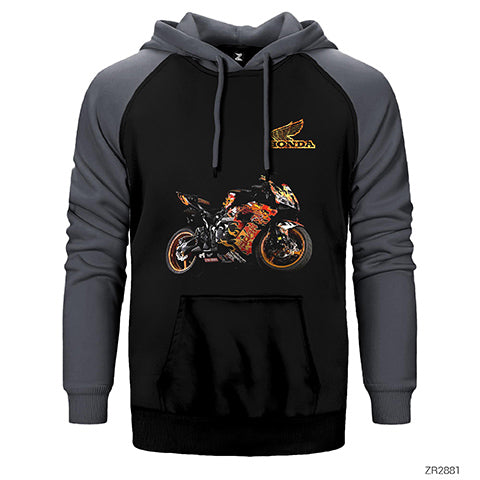 Honda CBR 1000 Çift Renk Reglan Kol Sweatshirt / Hoodie
