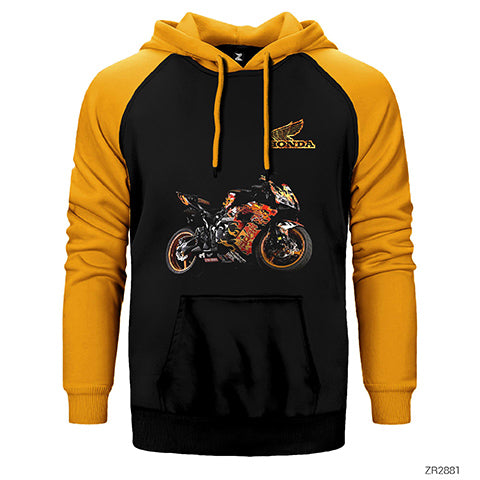 Honda CBR 1000 Çift Renk Reglan Kol Sweatshirt / Hoodie