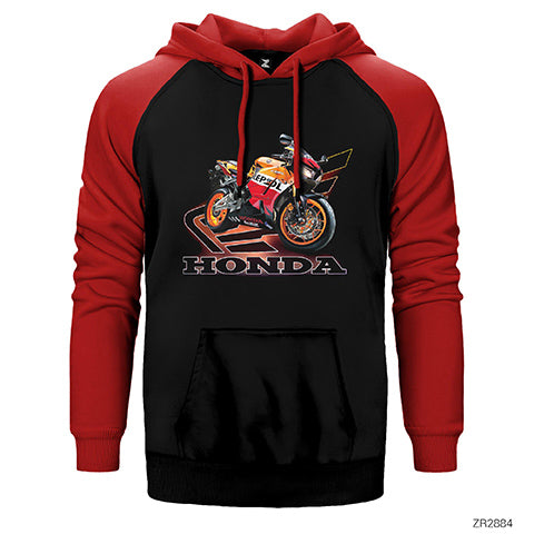 Honda Repsol 2 Çift Renk Reglan Kol Sweatshirt / Hoodie
