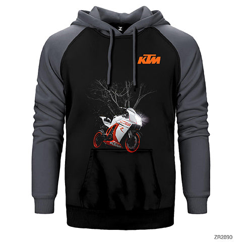 KTM motor Çift Renk Reglan Kol Sweatshirt / Hoodie