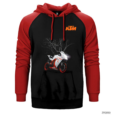 KTM motor Çift Renk Reglan Kol Sweatshirt / Hoodie