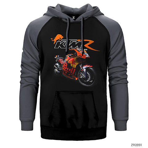 KTM RC16 Çift Renk Reglan Kol Sweatshirt / Hoodie
