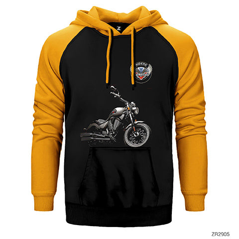 Victory Gunner Motorcycle Çift Renk Reglan Kol Sweatshirt / Hoodie