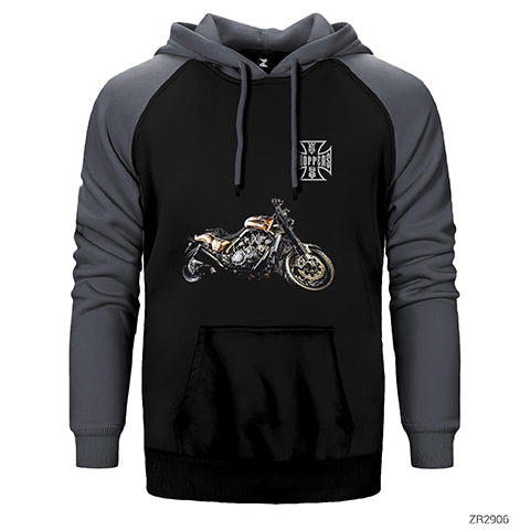 West Coast Chopper Çift Renk Reglan Kol Sweatshirt / Hoodie