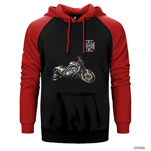 West Coast Chopper Çift Renk Reglan Kol Sweatshirt / Hoodie