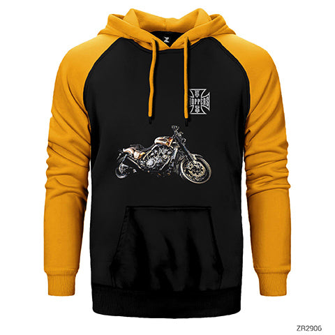 West Coast Chopper Çift Renk Reglan Kol Sweatshirt / Hoodie