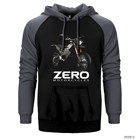 Zero FX Çift Renk Reglan Kol Sweatshirt / Hoodie