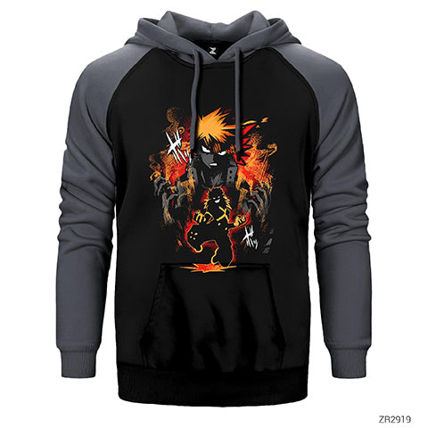 My Hero Academy Katsuki Çift Renk Reglan Kol Sweatshirt / Hoodie