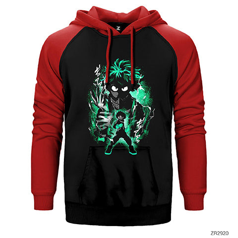 My Hero Academy Zuku Çift Renk Reglan Kol Sweatshirt / Hoodie