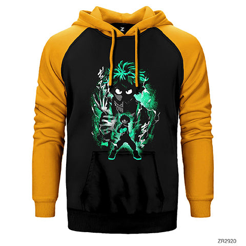 My Hero Academy Zuku Çift Renk Reglan Kol Sweatshirt / Hoodie
