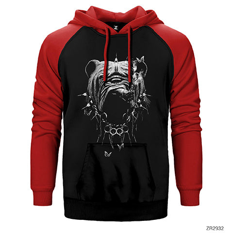 Smoke Pitbull Çift Renk Reglan Kol Sweatshirt / Hoodie