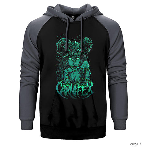 Carnifex Çift Renk Reglan Kol Sweatshirt / Hoodie