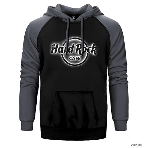 Hard Rock Cafe Glow Çift Renk Reglan Kol Sweatshirt / Hoodie