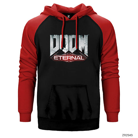 Doom Eternal Çift Renk Reglan Kol Sweatshirt / Hoodie