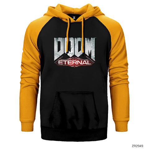 Doom Eternal Çift Renk Reglan Kol Sweatshirt / Hoodie